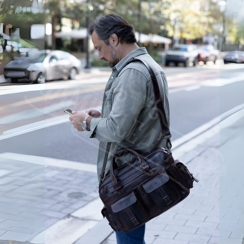 Buffalo Explorer Leather Briefcase