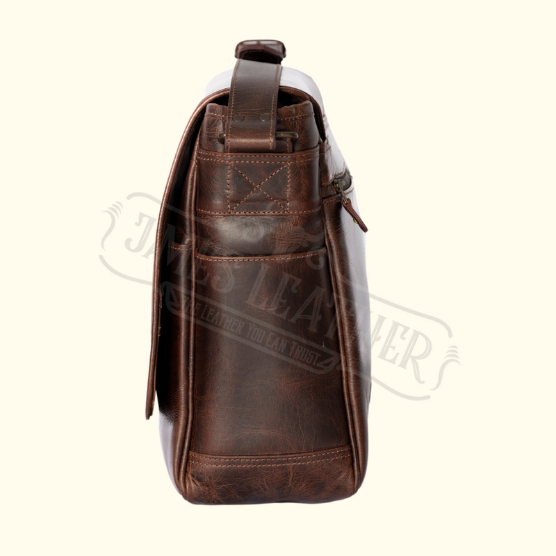 Wild West Buffalo Leather Messenger Bag