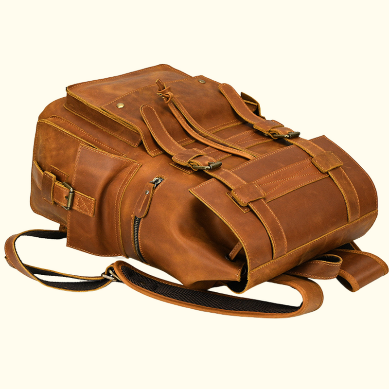 RetroRove Vintage Leather Backpack