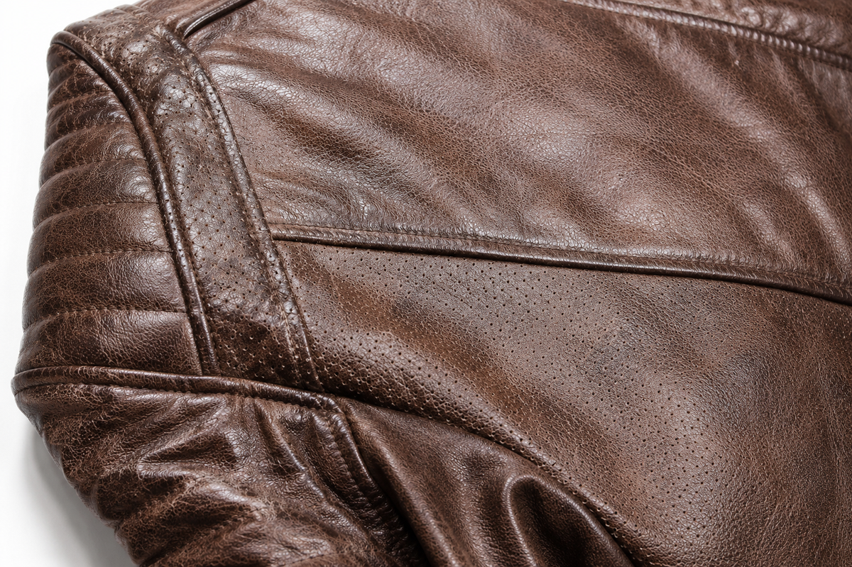 Vintage Cafe Racer Cowhide Leather Moto Jacket
