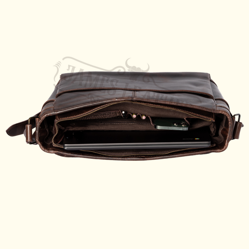 Wild West Buffalo Leather Messenger Bag