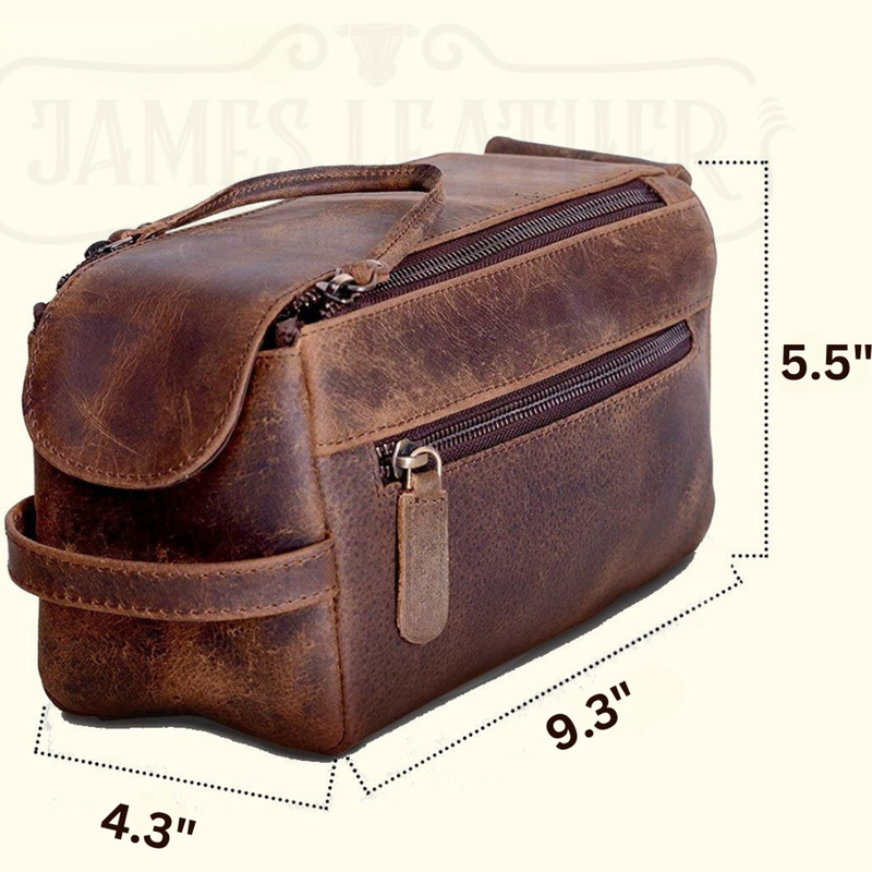 Leather toiletry bags sales