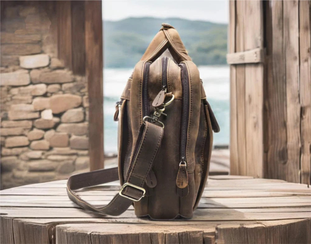Monterrey Buffalo Leather Business Briefcase
