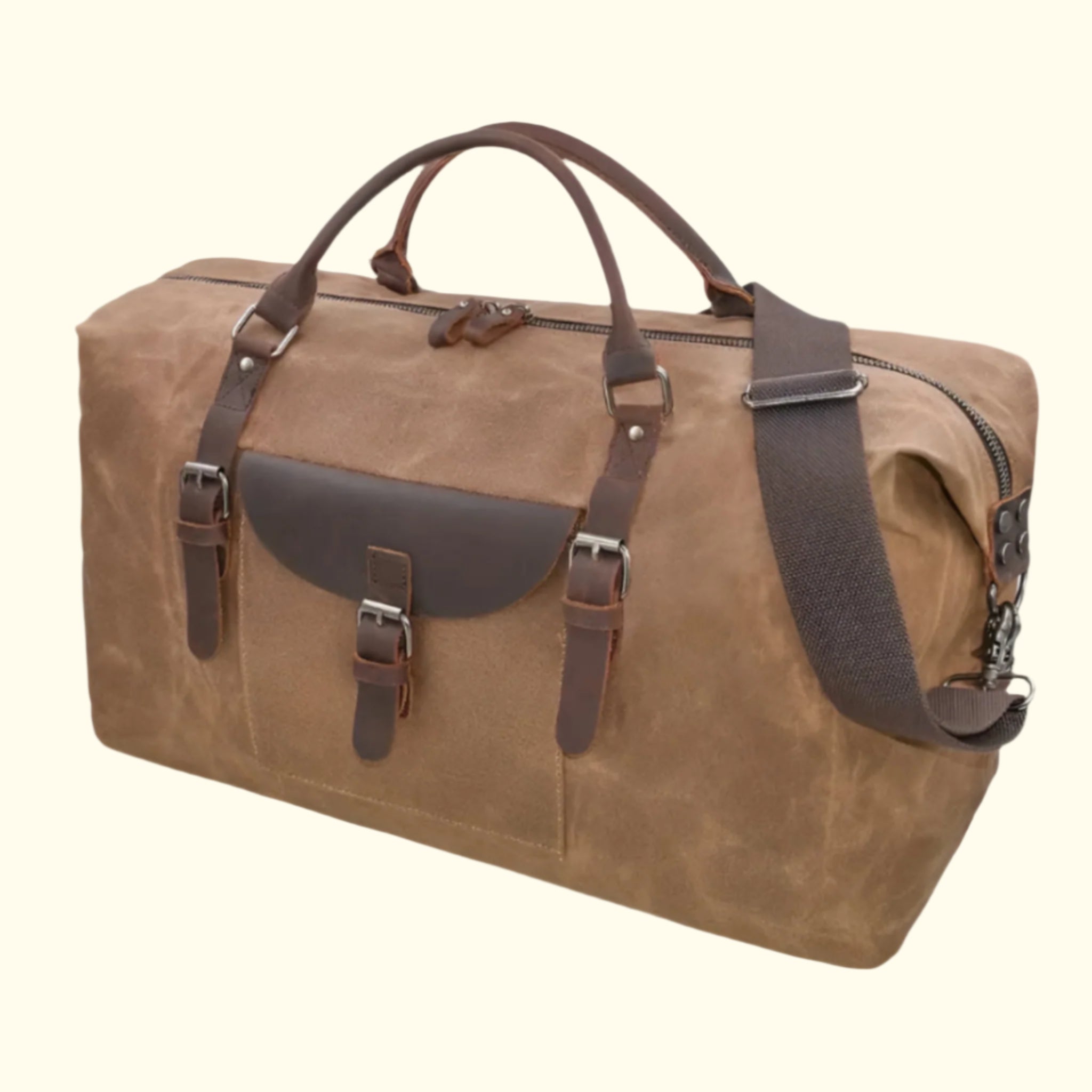 Voyager's Haven Canvas & Leather Duffle Bag