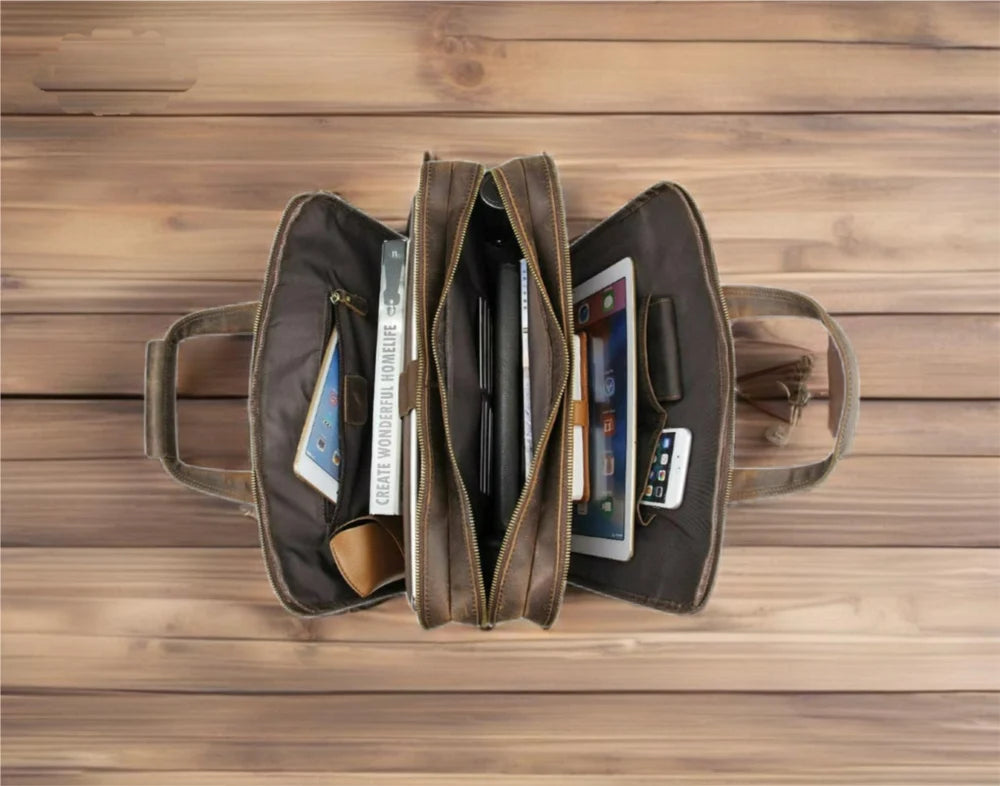 Monterrey Buffalo Leather Business Briefcase