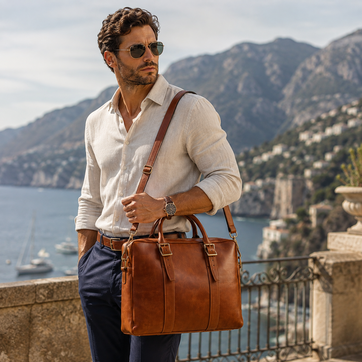 Vintage Leather Laptop Bag