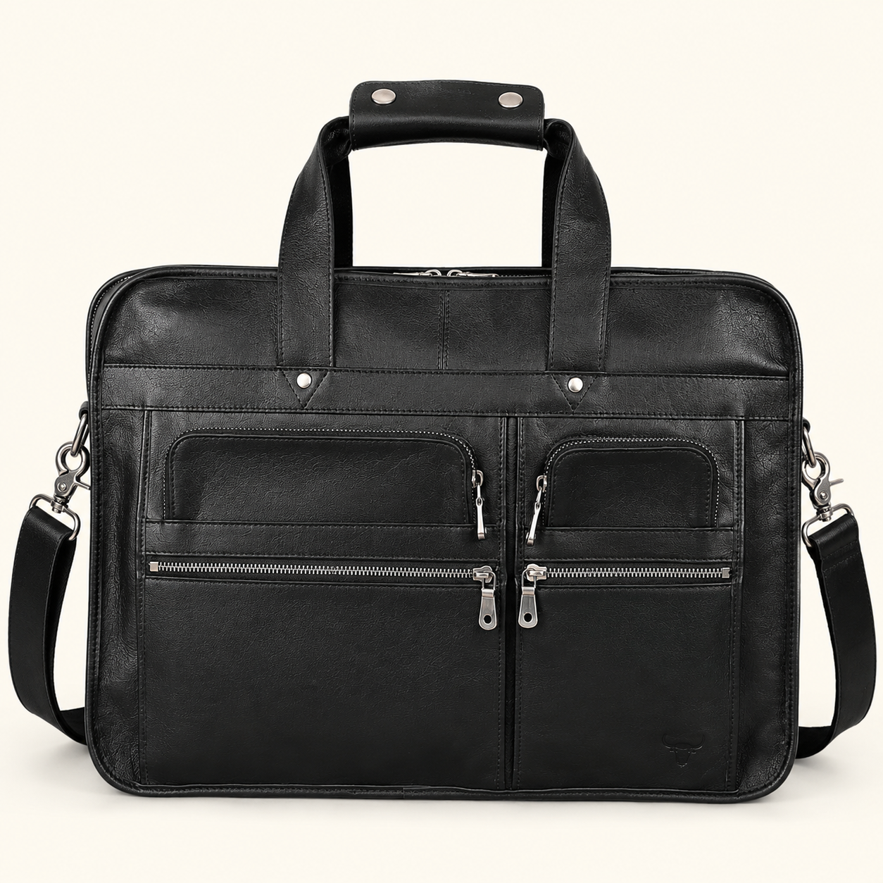 Large Full Grain Leather Laptop Briefcase
