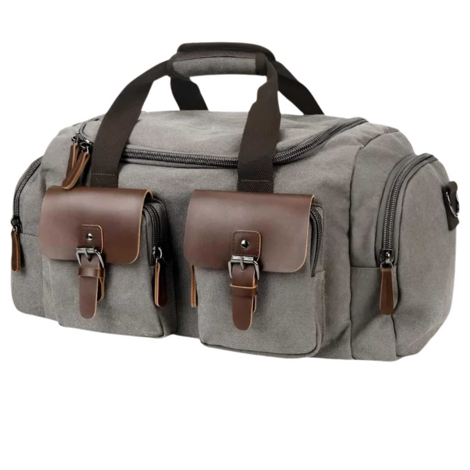 Heritage Large Canvas Leather Travel Duffle Bag