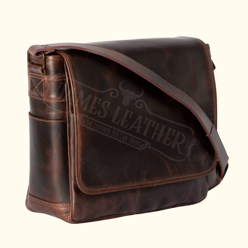 Wild West Buffalo Leather Messenger Bag