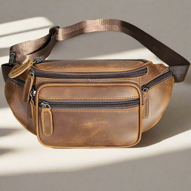 WanderVault | Vintage Leather Fanny Pack