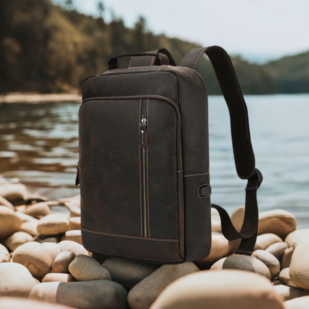 AetherWorn Journeyman Brown Cowhide Leather Backpack