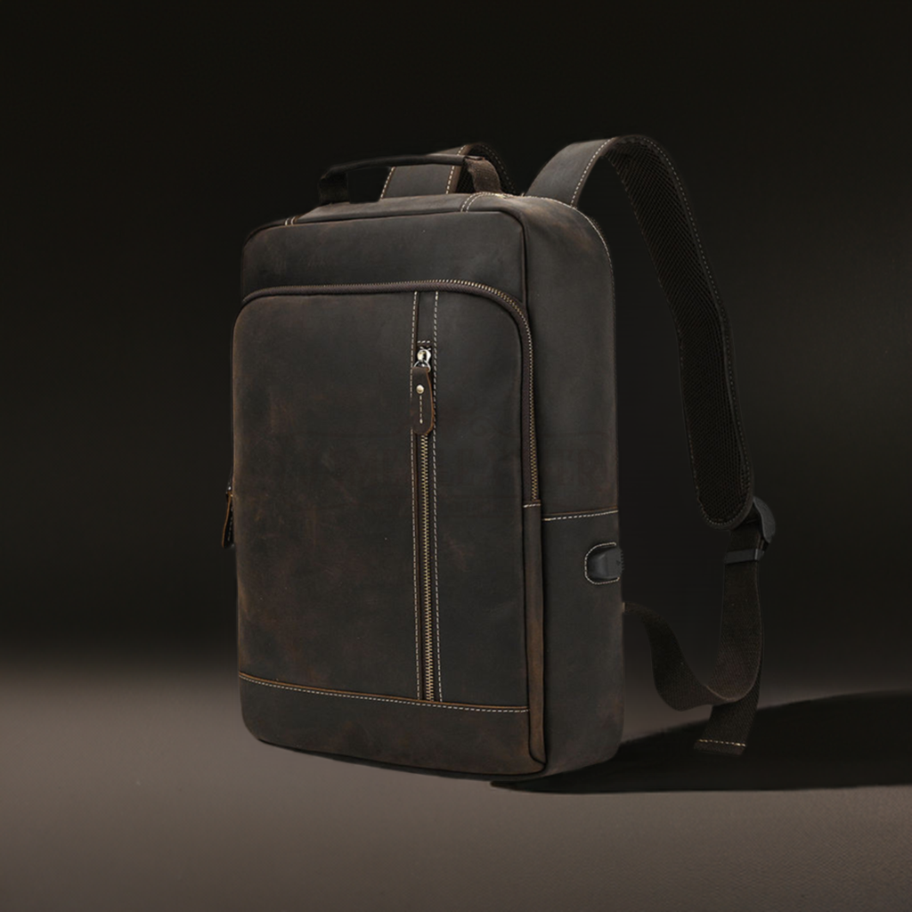 AetherWorn Journeyman Brown Cowhide Leather Backpack