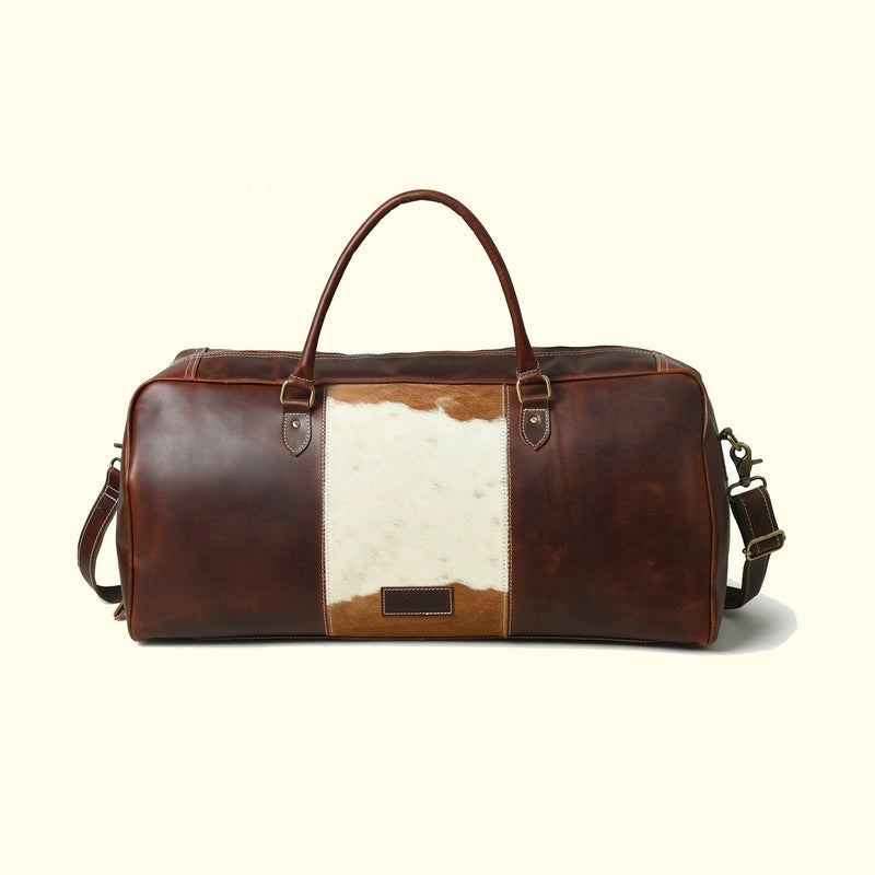 Sonora Cow Fur & Leather Duffel Set