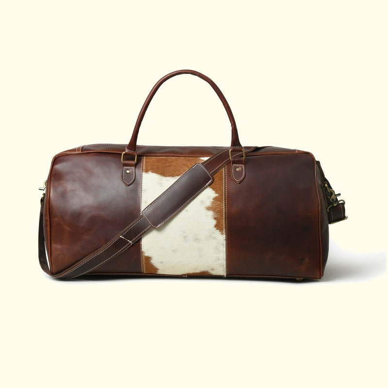 Sonora Cow Fur & Leather Duffel Set