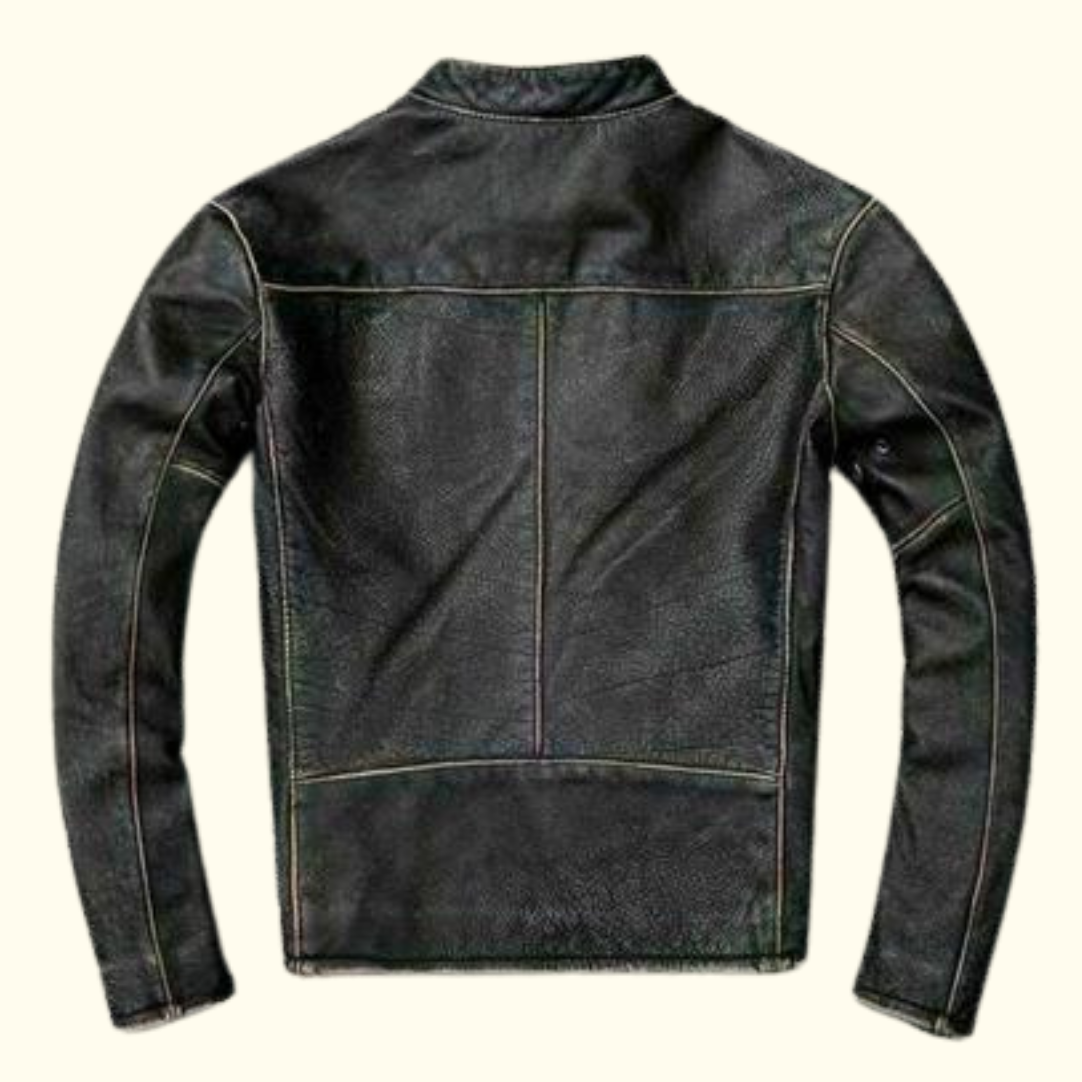 Distressed Cow Leather Jacket