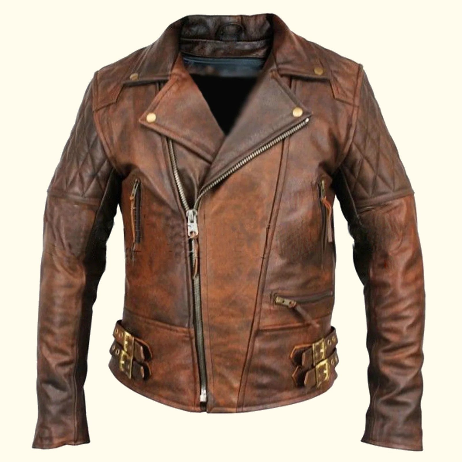 Vintage Motorcycle Leather Jacket