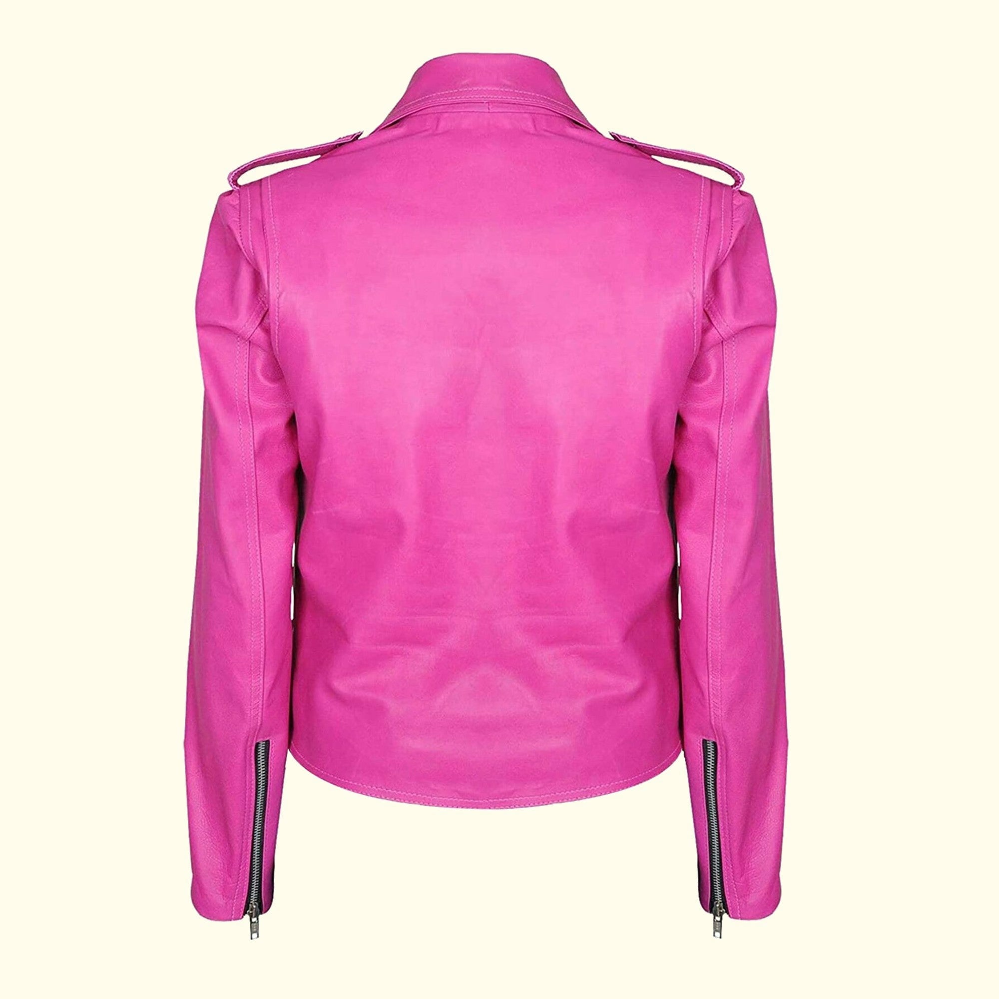 Sophie Pink Cafe Women Leather Jacket