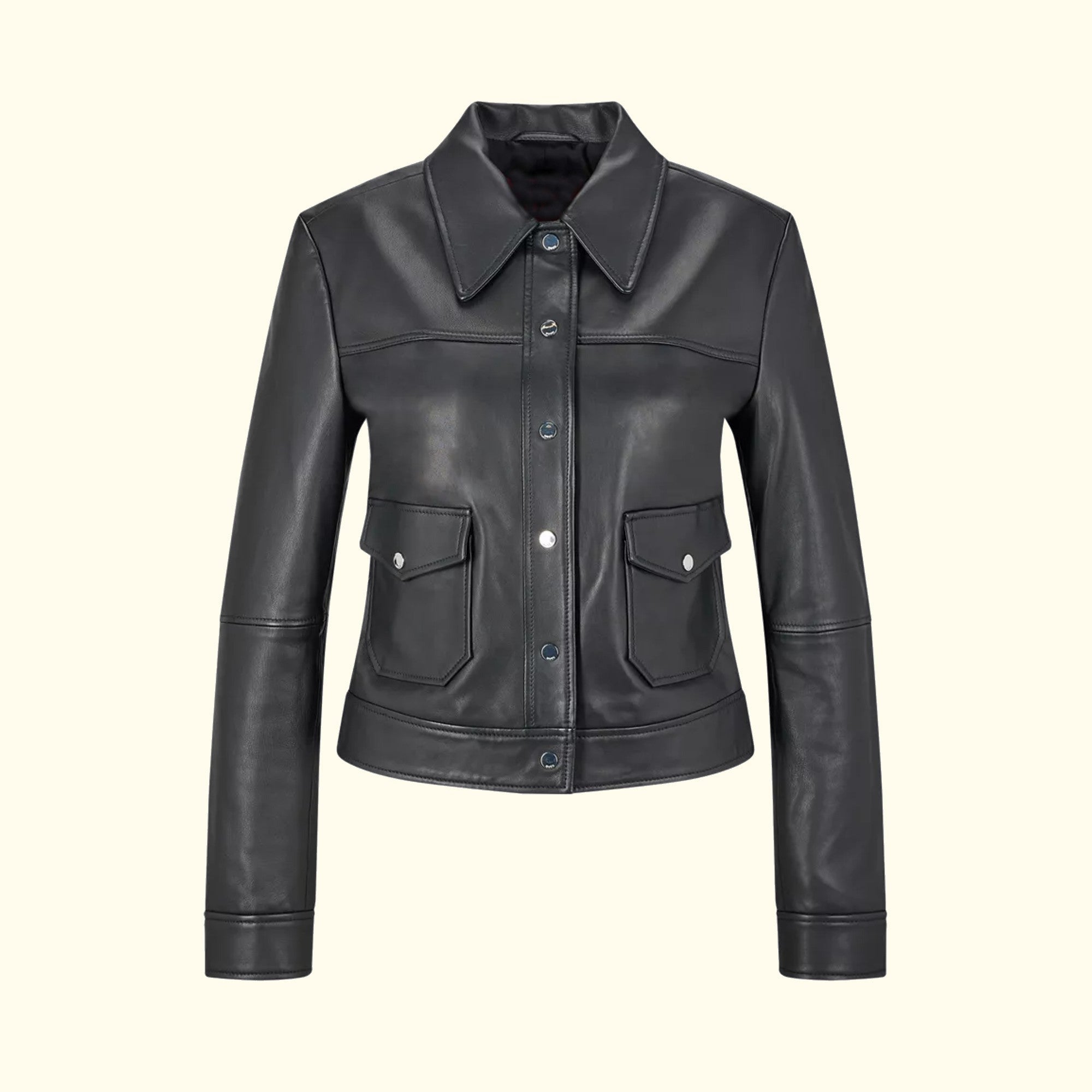 Josie Womens Lamb Leather Moto Jacket