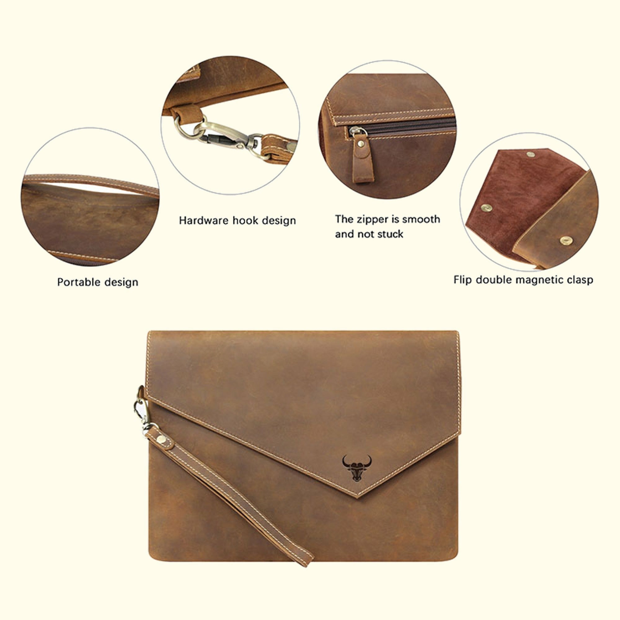 Thun Vinatge Leather Wrist Bag