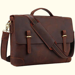 Vintage Cowhide Leather Laptop Bag James Leather