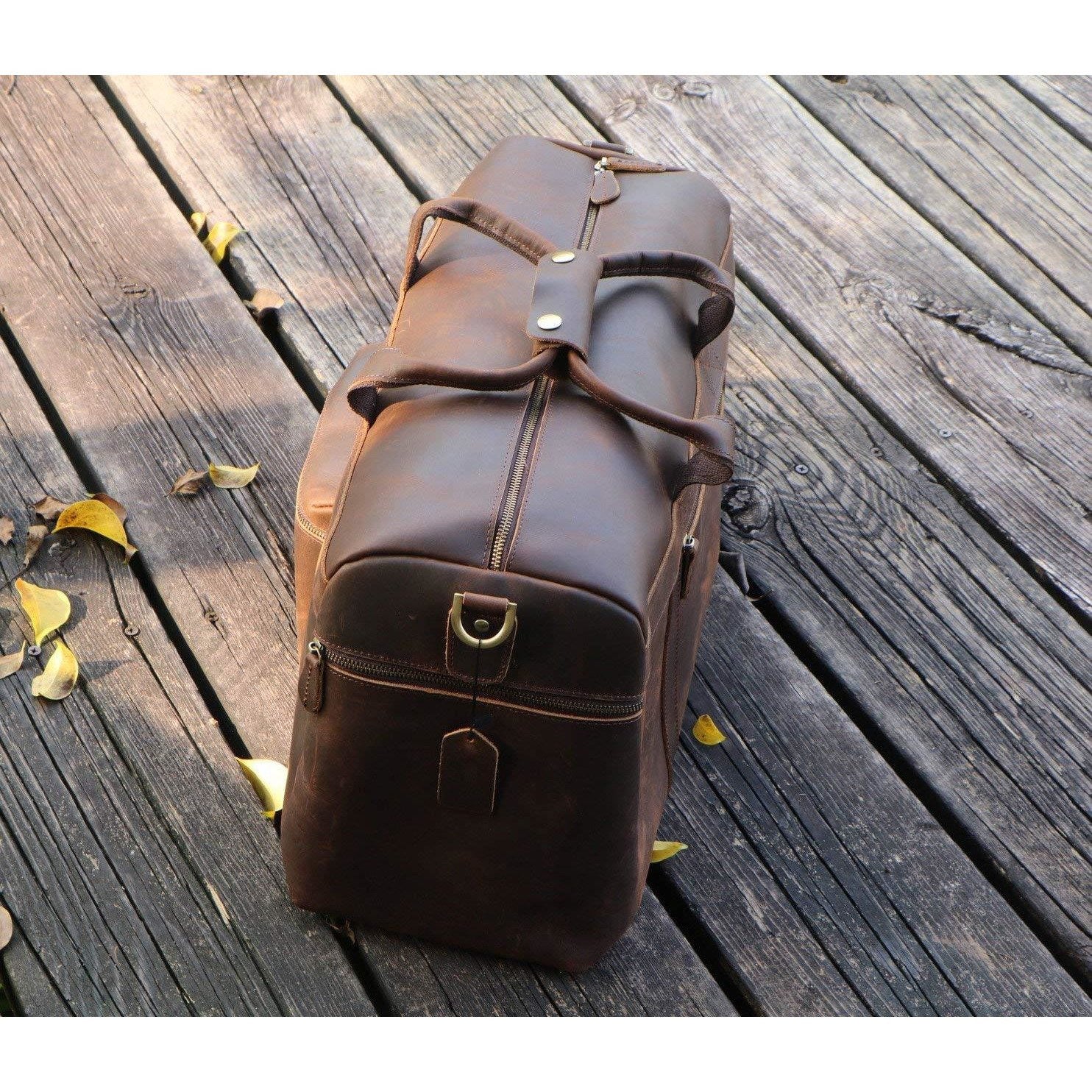 Full Grain Cowhide Leather Duffel Bag