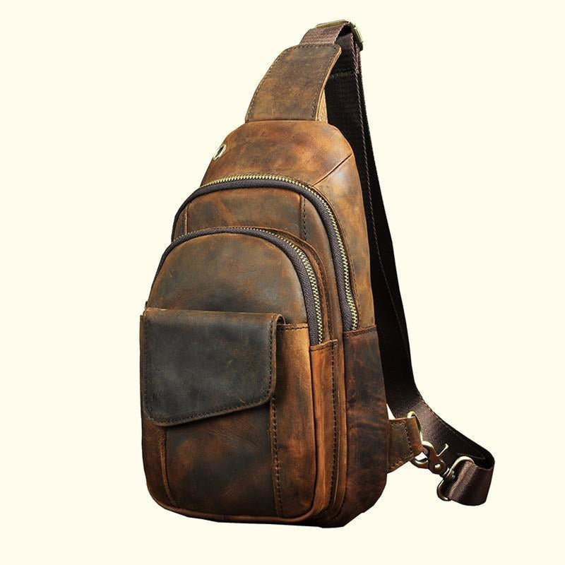 Cowhide Leather Sling Bag