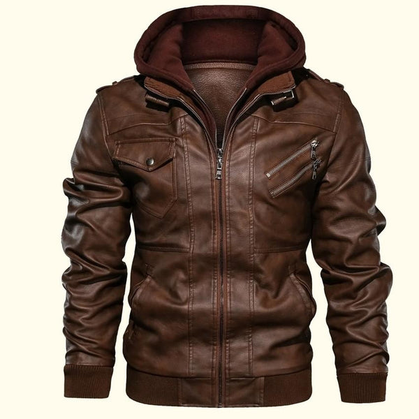 Clinton Hooded Leather Jacket – James Leather