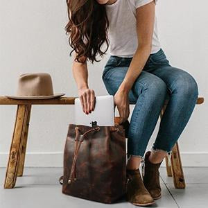 Women Vintage Travel Backpack