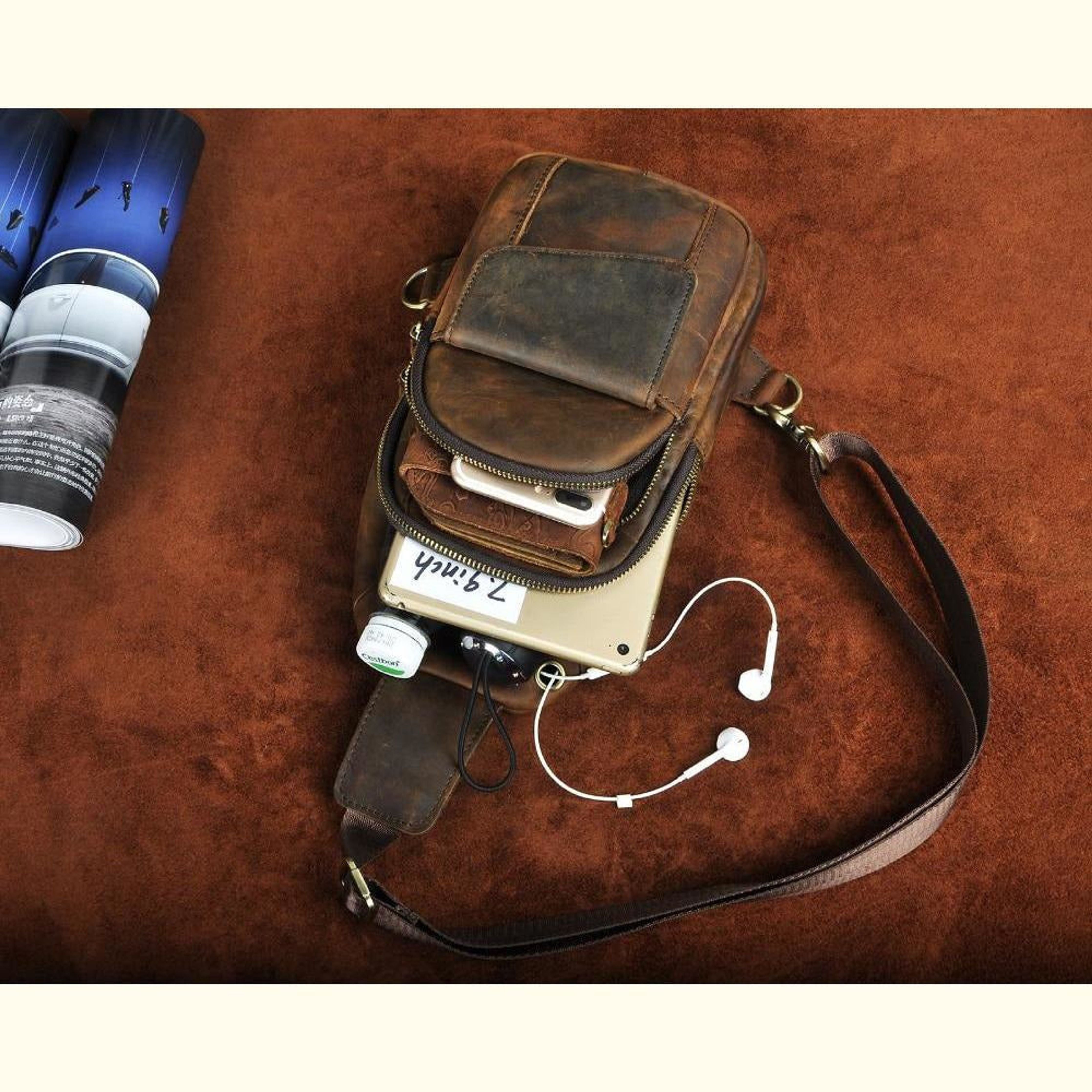 Cowhide Leather Sling Bag