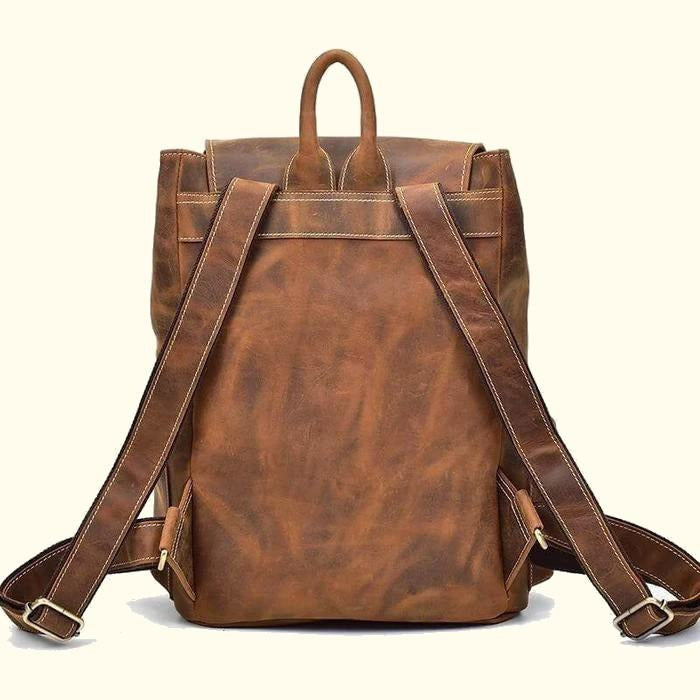 16" Crazy Horse Water Buffalo Leather Backpack
