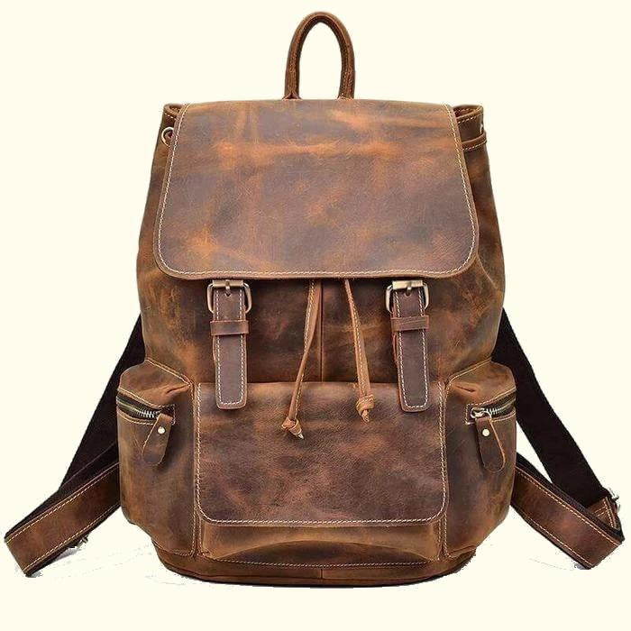 Crazy Horse Water Buffalo Leather Backpack James Leather