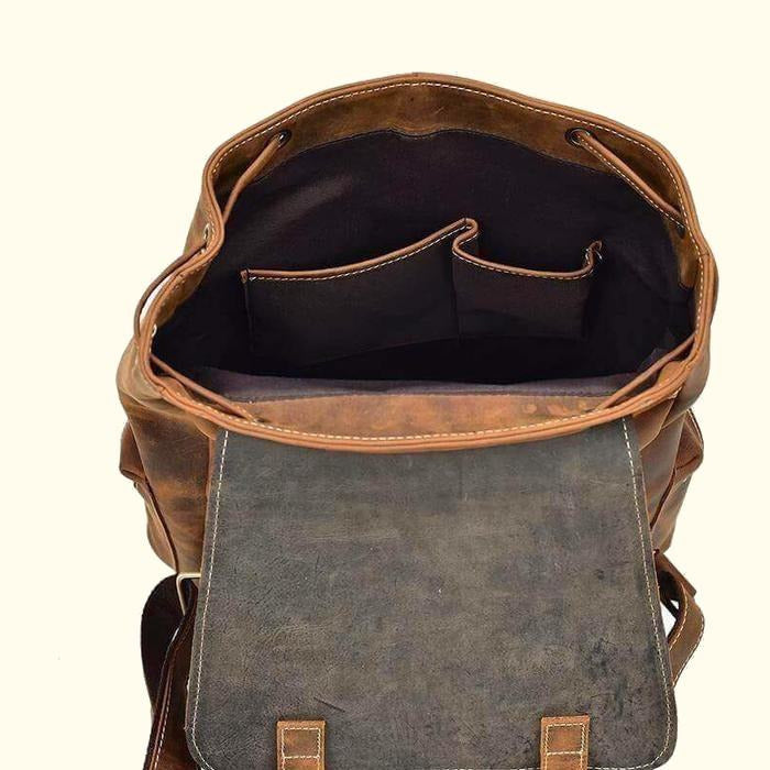 Crazy Horse Water Buffalo Leather Backpack James Leather