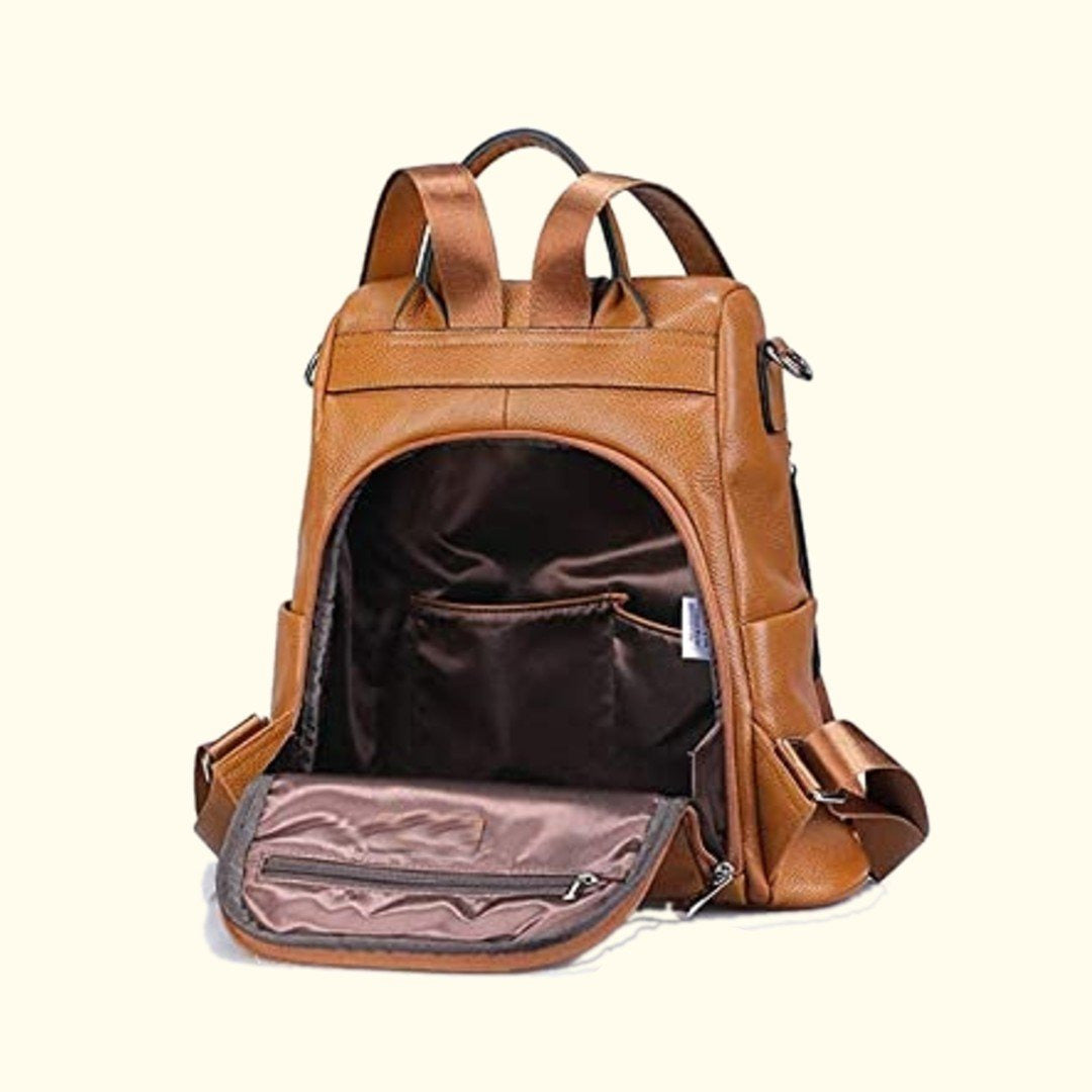 Casual Women Soft Leather Backpack