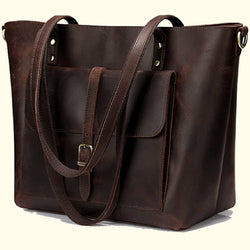 Belle Vintage Women Leather Tote Bag