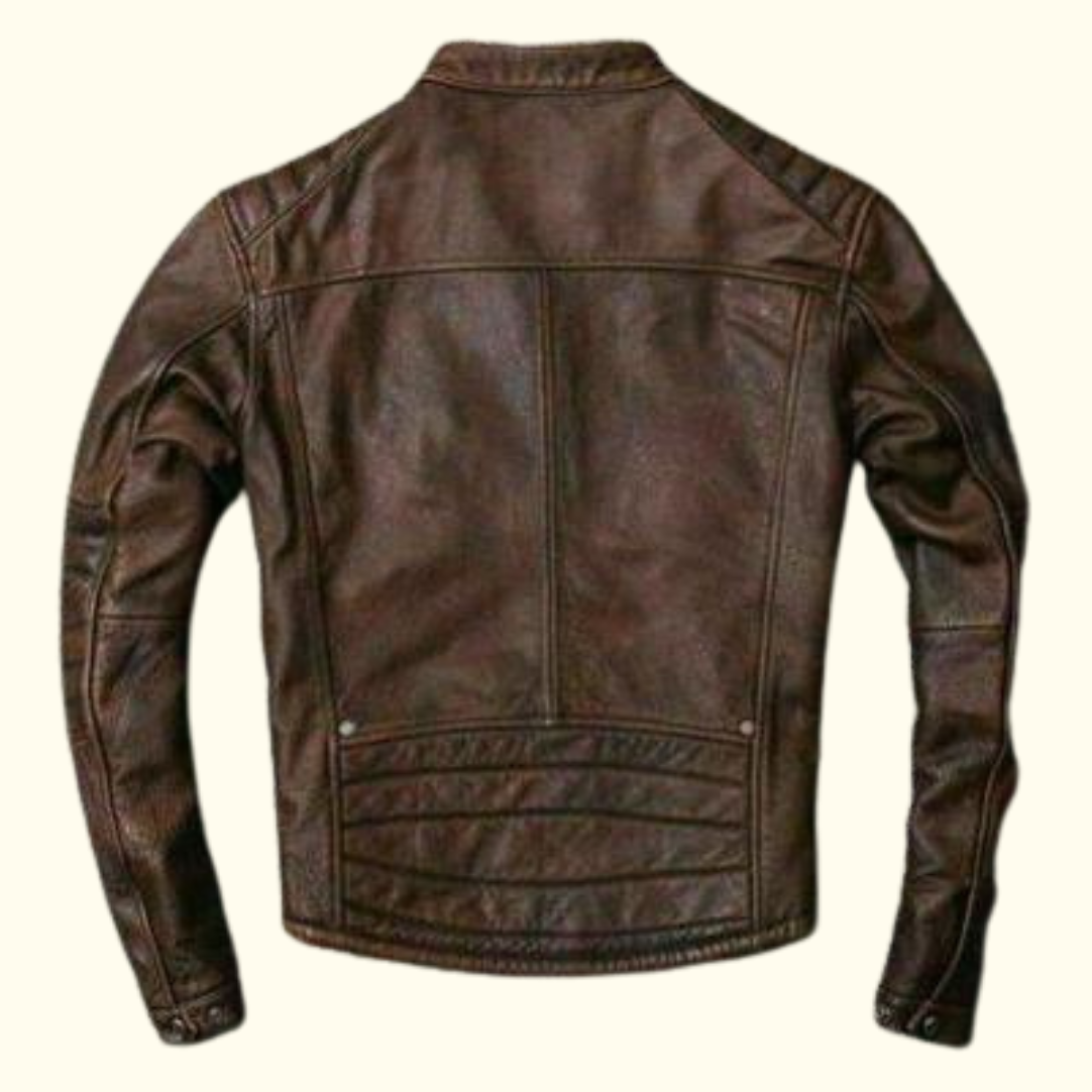 Cafe Racer Leather Jacket