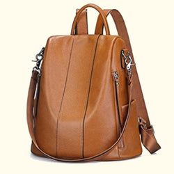 Casual Women Soft Leather Backpack