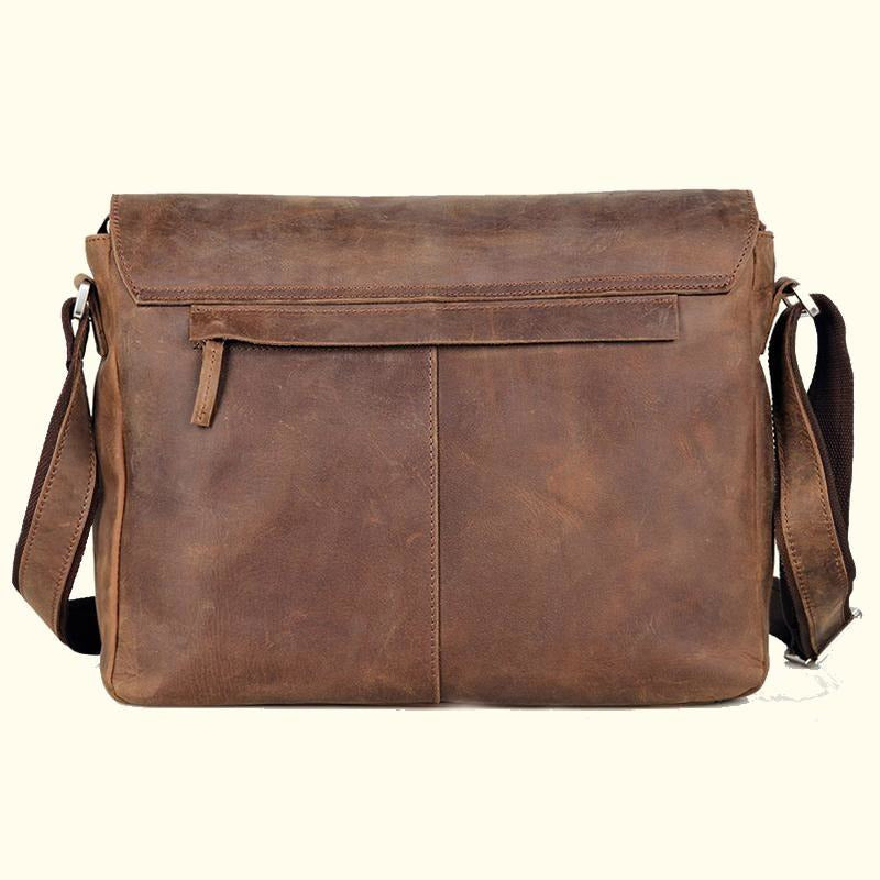 Crazy Horse Cow Leather Messenger Bag