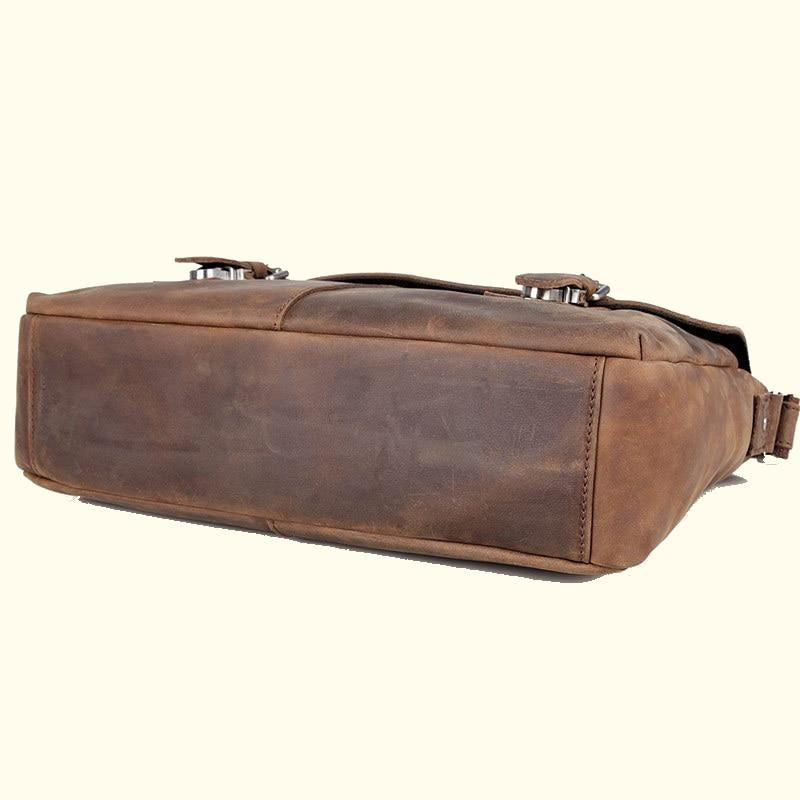 Crazy Horse Cow Leather Messenger Bag