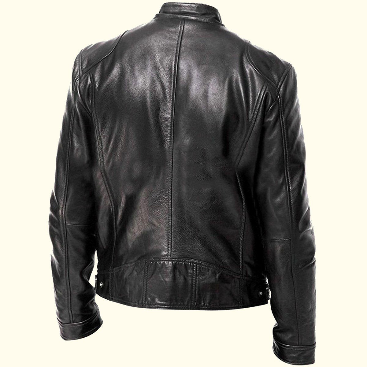 Black Moto Leather Jacket | James Leather