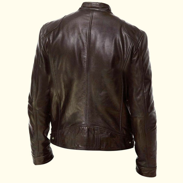 Brown Moto Leather Jacket