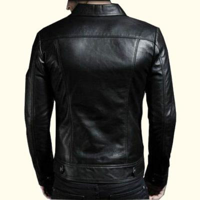 Men's Slim Fit Genuine Leather Motorcycle Jacket